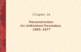 Chapter 16Reconstruction: An Unfinished Revolution, 1865–1877.