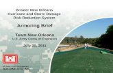 US Army Corps of Engineers BUILDING STRONG ® Greater New Orleans Hurricane and Storm Damage Risk Reduction System Armoring Brief Team New Orleans U.S.
