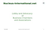 04/2008Nucleus-International.net1 Lobby and Advocacy of Business Chambers and Associations Nucleus-International.net.