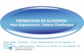 PROBATION IN SLOVENIA: Past Experiences, Future Challenges Slava Novak, Secretary, Prison Administration of the Republic of Slovenia Zoran Skubic, Undersecretary,