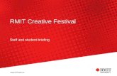 RMIT Creative Festival Staff and student briefing.