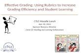 Effective Grading: Using Rubrics to Increase Grading Efficiency and Student Learning CTLE Moodle Lunch Apr. 03, 2014 Spencer Benson, Director Center for.