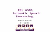 Meena Ramani 04/12/06 EEL 6586 Automatic Speech Processing.