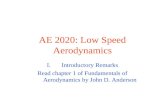 AE 2020: Low Speed Aerodynamics I.Introductory Remarks Read chapter 1 of Fundamentals of Aerodynamics by John D. Anderson.