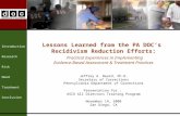 Introduction Research Risk Need Treatment Conclusion Lessons Learned from the PA DOC’s Recidivism Reduction Efforts: Practical Experiences in Implementing.