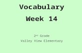 Vocabulary Week 14 2 nd Grade Valley View Elementary.