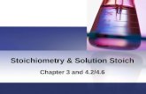 Stoichiometry & Solution Stoich Chapter 3 and 4.2/4.6.