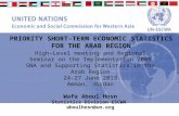 PRIORITY SHORT-TERM ECONOMIC STATISTICS FOR THE ARAB REGION High-Level meeting and Regional Seminar on the Implementation 2008 SNA and Supporting Statistics.