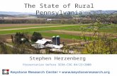 Stephen Herzenberg The State of Rural Pennsylvania Presentation before SEDA-COG 04/23/2008.