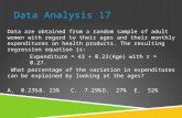 DATA ANALYSIS 17 Data are obtained from a random sample of adult women with regard to their ages and their monthly expenditures on health products. The.