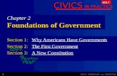 HOLT, RINEHART AND WINSTON1 CIVICS IN PRACTICE HOLT Chapter 2 Foundations of Government Section 1: Why Americans Have Governments Why Americans Have GovernmentsWhy.