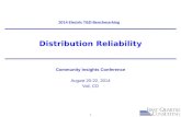 Distribution Reliability Community Insights Conference August 20-22, 2014 Vail, CO 1 2014 Electric T&D Benchmarking.