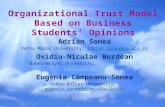 Organizational Trust Model Based on Business Students’ Opinions Adrian Sonea Petru Maior University, adrian.sonea@ea.upm.roadrian.sonea@ea.upm.ro Ovidiu-Niculae.