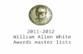 2011-2012 William Allen White Awards master lists.