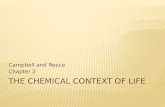 THE CHEMICAL CONTEXT OF LIFE Campbell and Reece Chapter 2.
