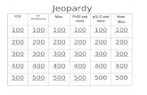 Jeopardy PCR Gel Electrophoresis Misc.PV92 and more pGLO and more More Misc 100 200 300 400 500.