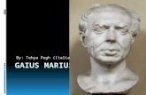By: Tehya Pugh (Italia Tiberia). What is Gaius’ real name?  His full name is Gaius Julius Marius.