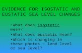 EVIDENCE FOR ISOSTATIC AND EUSTATIC SEA LEVEL CHANGES What does isostatic mean? What does eustatic mean? Which is changing in these photos – land level.