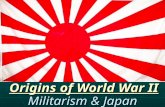 Origins of World War II Militarism & Japan. Reasons for Japanese Expansion Imperialism Imperialism - Need for raw material for Industry - Need for raw.