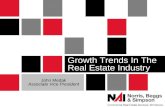 Growth Trends In The Real Estate Industry John Medak Associate Vice President.