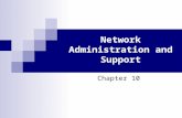 Network Administration and Support Chapter 10. 2 Learning Objectives Manage networked accounts Enhance network performance Create a network security plan.