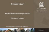 Promotion Expectations and Preparation Dianne Delva.
