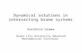 Dynamical solutions in intersecting brane systems Kunihito Uzawa Osaka City University Advanced Mathematical Institute.