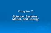 Chapter 2 Science, Systems, Matter, and Energy. Feedback Loops: How Systems Respond to Change  Outputs of matter, energy, or information fed back into.
