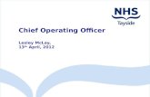 Chief Operating Officer Lesley McLay, 13 th April, 2012.