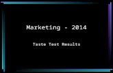 Marketing - 2014 Taste Test Results. Salsa Store: Target Product: Market Pantry Medium Chunky Salsa Price: $2.39.