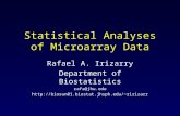 Statistical Analyses of Microarray Data Rafael A. Irizarry Department of Biostatistics rafa@jhu.edu ririzarr.