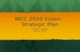 WCC 2020 Vision: Strategic Plan Phase 1 Update May 5, 2013.