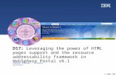 © 2008 IBM Andreas Prokoph – Software architect D17: Leveraging the power of HTML pages support and the resource addressability framework in WebSphere.