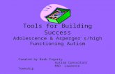 Tools for Building Success Adolescence & Asperger's/high Functioning Autism Created by Barb Fogarty Autism Consultant MSD Lawrence Township.