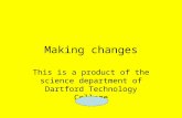 Making changes This is a product of the science department of Dartford Technology College.