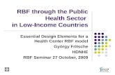 RBF through the Public Health Sector in Low-Income Countries Essential Design Elements for a Health Center RBF model György Fritsche HDNHE RBF Seminar.