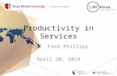 Productivity in Services Prof. Fred Phillips April 20, 2014 1.