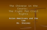 The Chinese in the Courts: The Fight for Civil Rights Asian Americans and the Law Dr. Steiner.