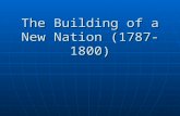 The Building of a New Nation (1787-1800). I. Articles of Confederation 1. 1781 2. Provided: 1.Central government 2.Unicameral legislative branch 3.Unanimous.