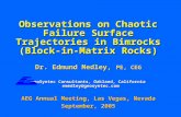 Observations on Chaotic Failure Surface Trajectories in Bimrocks (Block-in-Matrix Rocks) Observations on Chaotic Failure Surface Trajectories in Bimrocks.