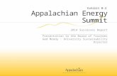2014 Successes Report Presentation to the Board of Trustees Ged Moody : University Sustainability Director Appalachian Energy Summit Exhibit B-2.