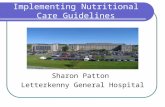 Implementing Nutritional Care Guidelines Sharon Patton Letterkenny General Hospital.