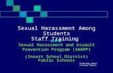 Sexual Harassment Among Students Staff Training Sexual Harassment and Assault Prevention Program (SHAPP) (Insert School District) Public Schools Training.