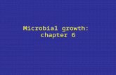 Microbial growth: chapter 6. Population growth Increase in cell number or cell mass of population Growth rate – change in cell number or mass/time Generation.