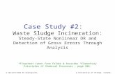 © Universidad de Guanajuato, Mexico© University of Ottawa, Canada, 2004 Case Study #2: Waste Sludge Incineration: Steady-State Nonlinear DR and Detection.