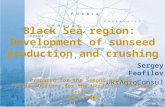 Black Sea region: Development of sunseed production and crushing Sergey Feofilov UkrAgroConsult Prepared for the Second Seminar “Policy Options for the.