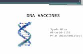 1 Syeda Hira 08-arid-1152 Ph.D (Biochemistry) DNA VACCINES.