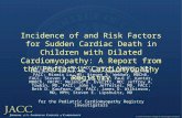 Incidence of and Risk Factors for Sudden Cardiac Death in Children with Dilated Cardiomyopathy: A Report from the Pediatric Cardiomyopathy Registry Elfriede.