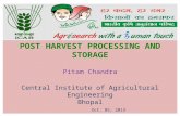 POST HARVEST PROCESSING AND STORAGE Pitam Chandra Central Institute of Agricultural Engineering Bhopal Oct. 05, 2013.