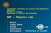 University of Utrecht Freudenthal Institute for science and mathematics education Faculty of Science Department of Physics and Astronomy BBP – Physics.
